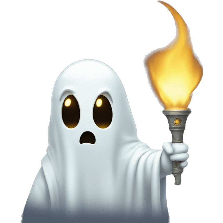 ghost with a torch emoji