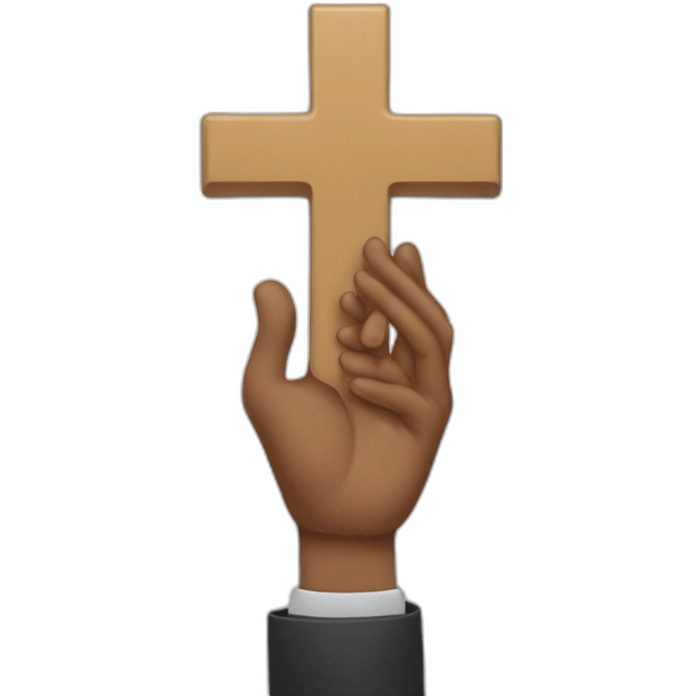 HR-manager hands of the cross emoji