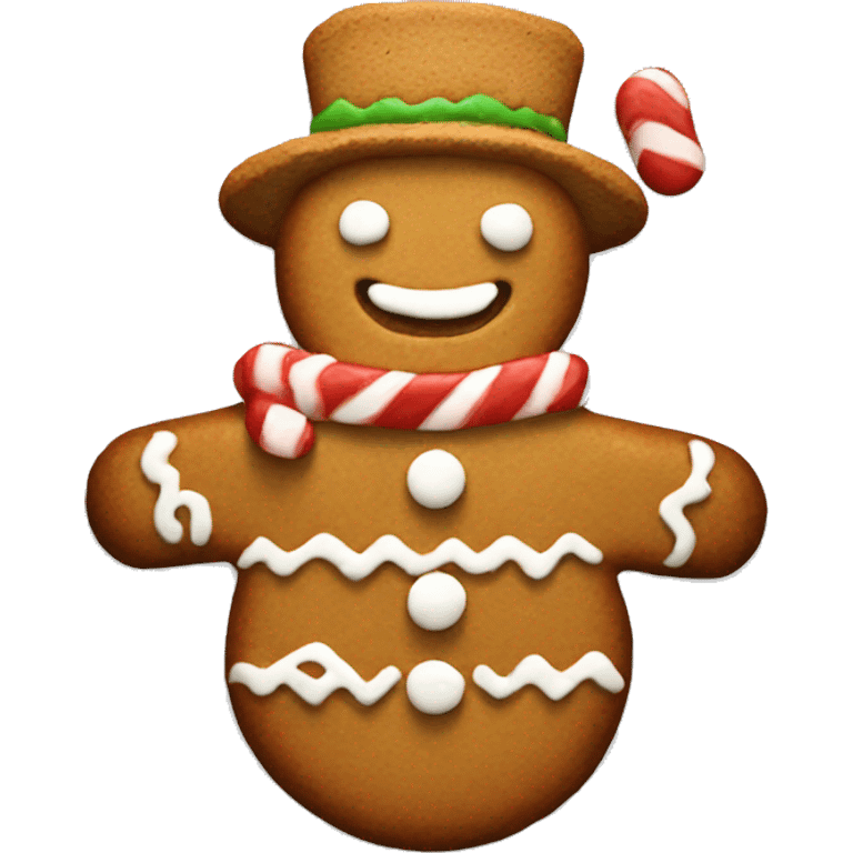 Gingerbread cookie snowman emoji