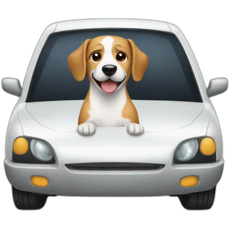 dog in car emoji