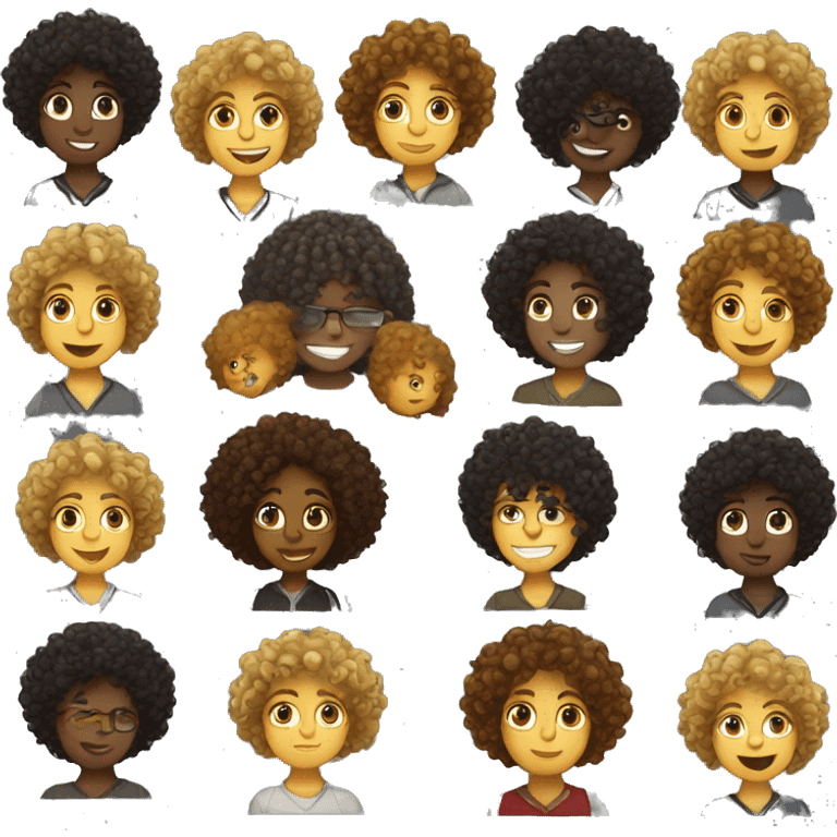 Curly haired College student emoji