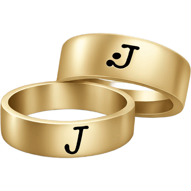 the letter j and a on a wedding ring emoji