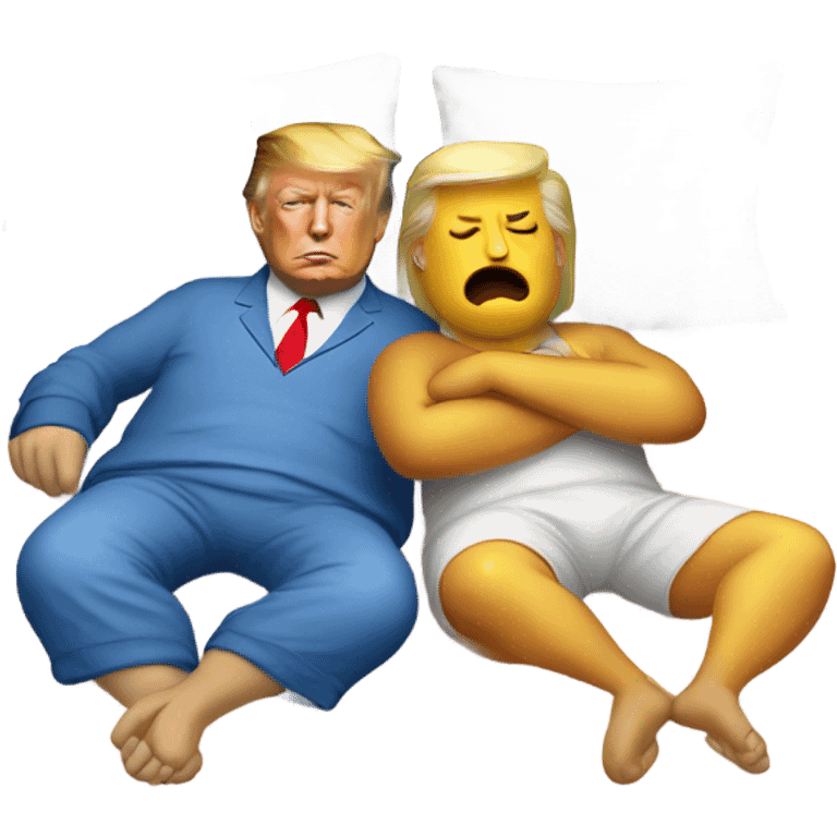 Trump and Biden sleeping next to eachother emoji