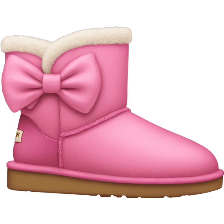 Pink UGG with a bow emoji