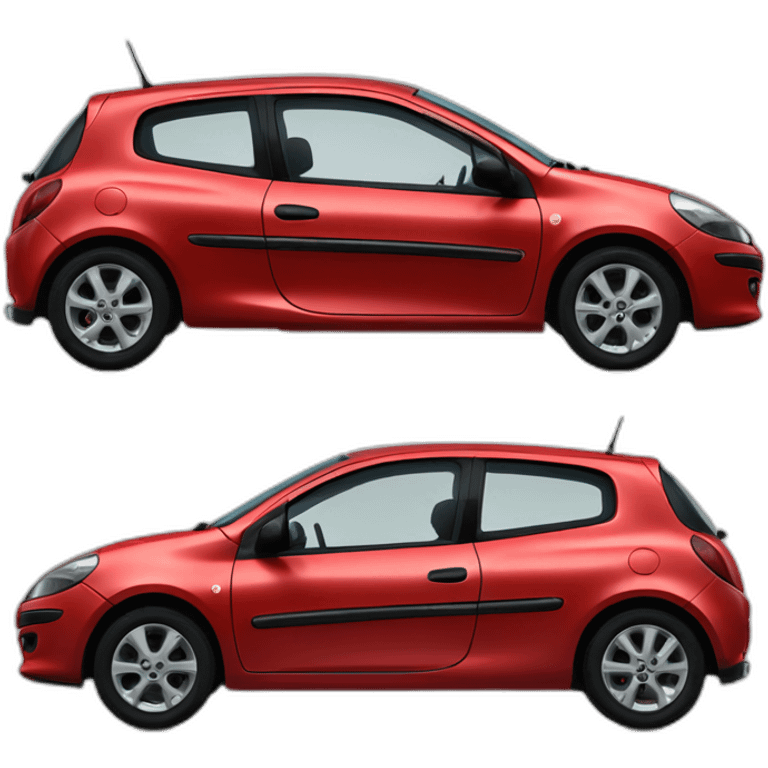 Renault clio red 2004 side view emoji