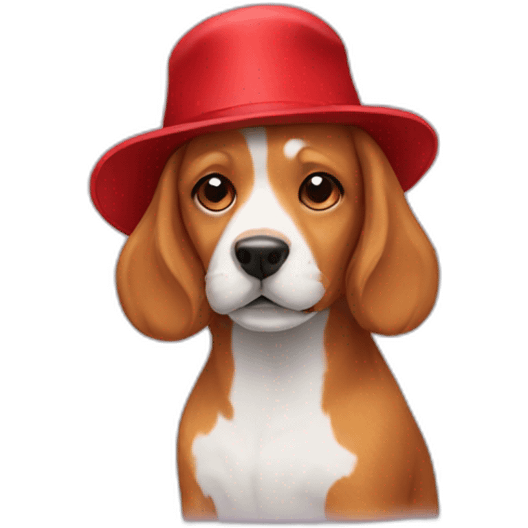 red hat-dog emoji