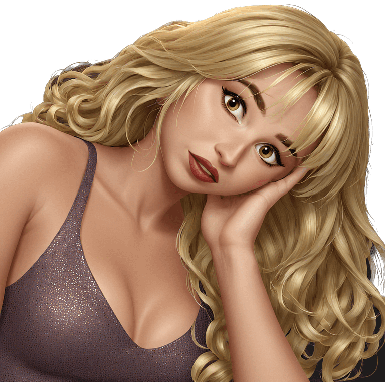 blonde girl in elegant dress emoji