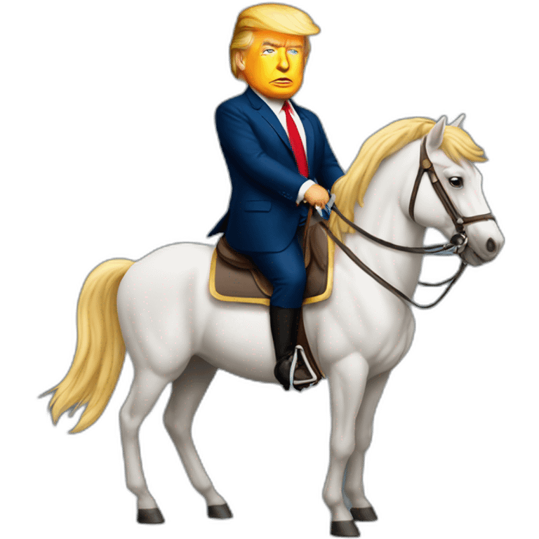 Donald Trump on a horse emoji