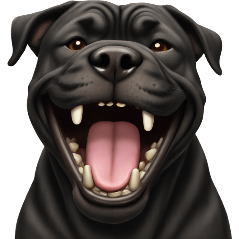 Black presa canario laughing  emoji