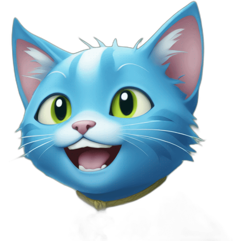 Happy blue cat fairy tail manga emoji