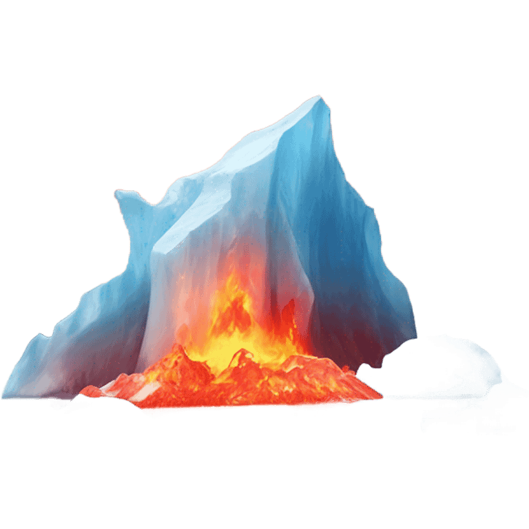 iceberg on fire emoji