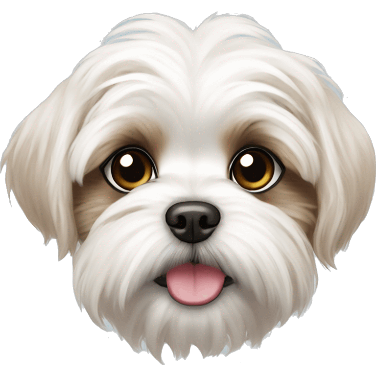 cute baby dog maltese shih tzu emoji