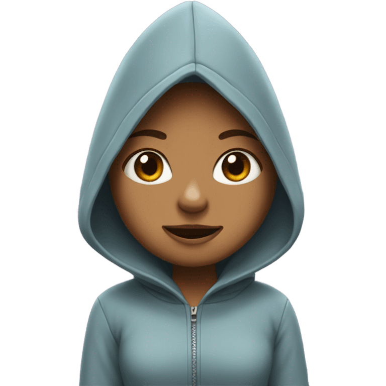 girl with shark hoodie emoji