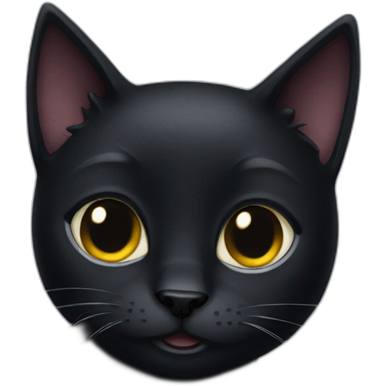 Black cat nigt emoji