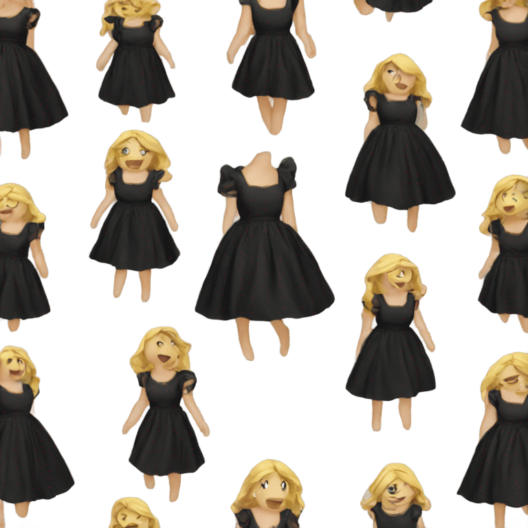 Babydoll dress black emoji