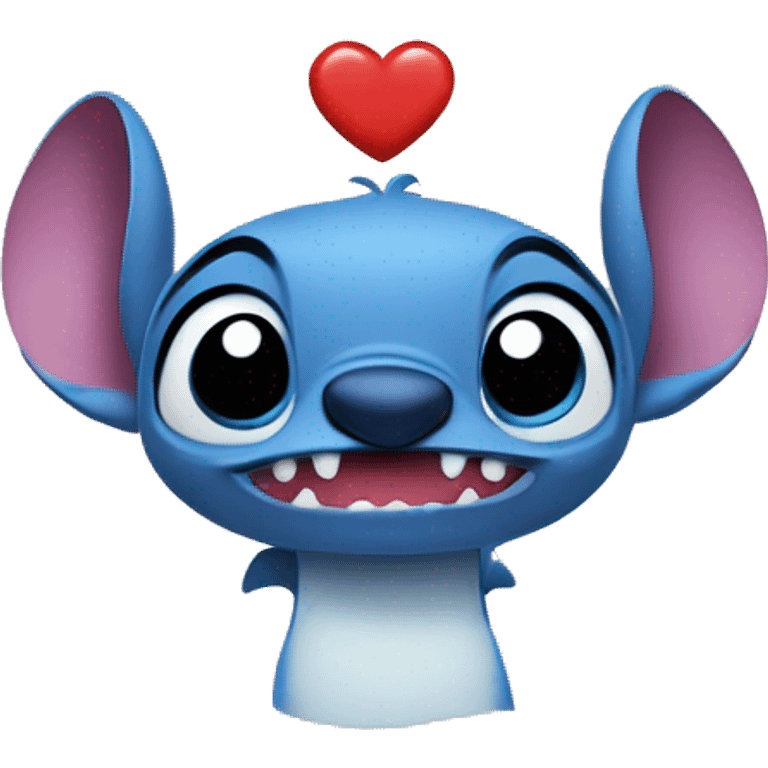 Stitch with heart eyes emoji