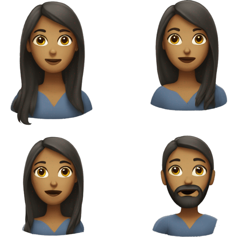 Woman with beard emoji