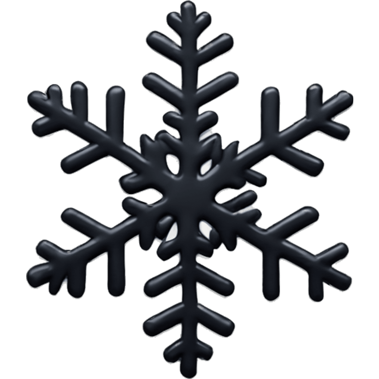 black snowflake emoji