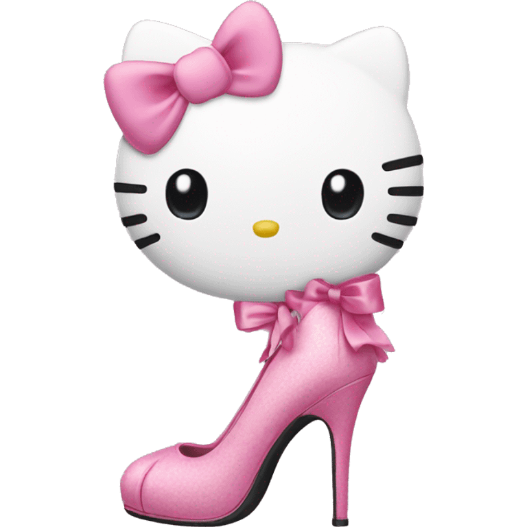 Hello Kitty, wearing heels emoji