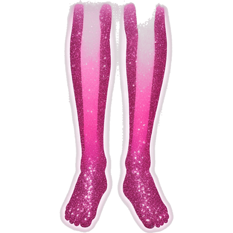 Pink ombre leg XRAY with glitter  emoji