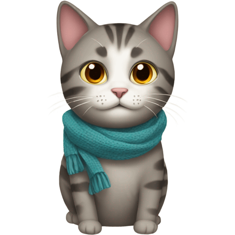 Cat wearing a scarf  emoji