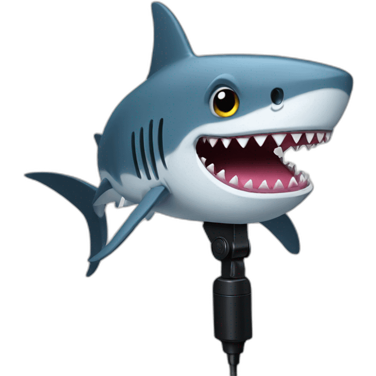 microphone shark emoji