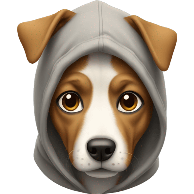 dog wearing a hoodie emoji