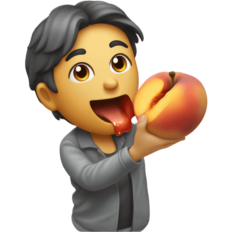 Eating juicy peach emoji