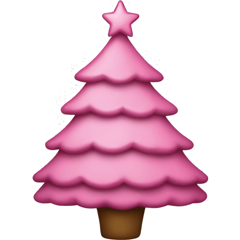 Pink Christmas tree  emoji