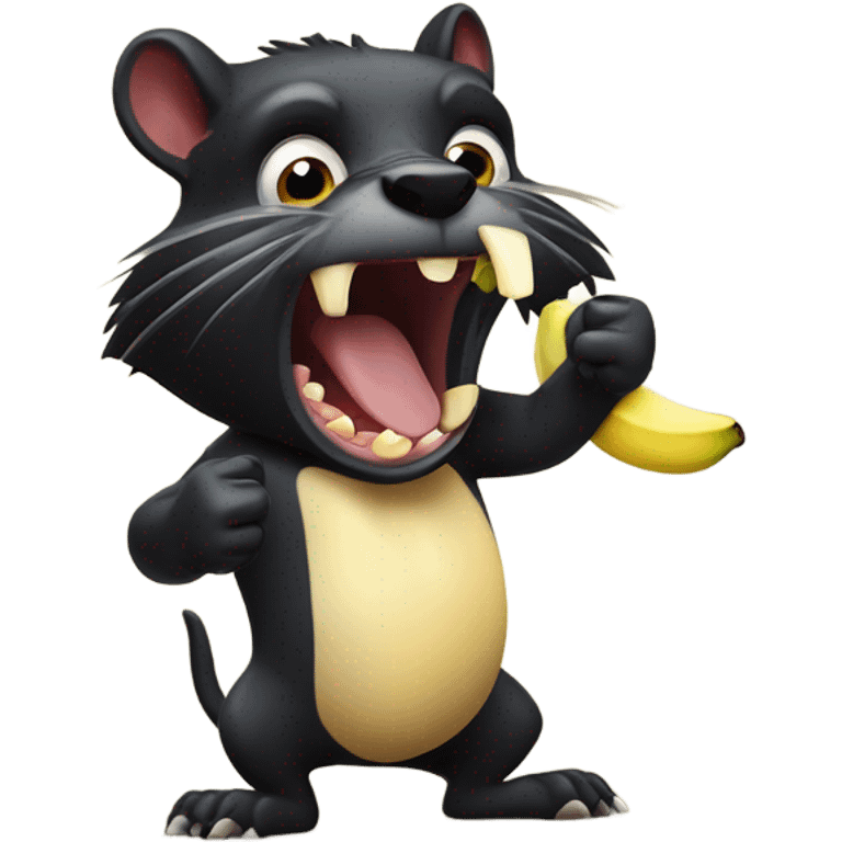 tasmania devil eating bananas  emoji