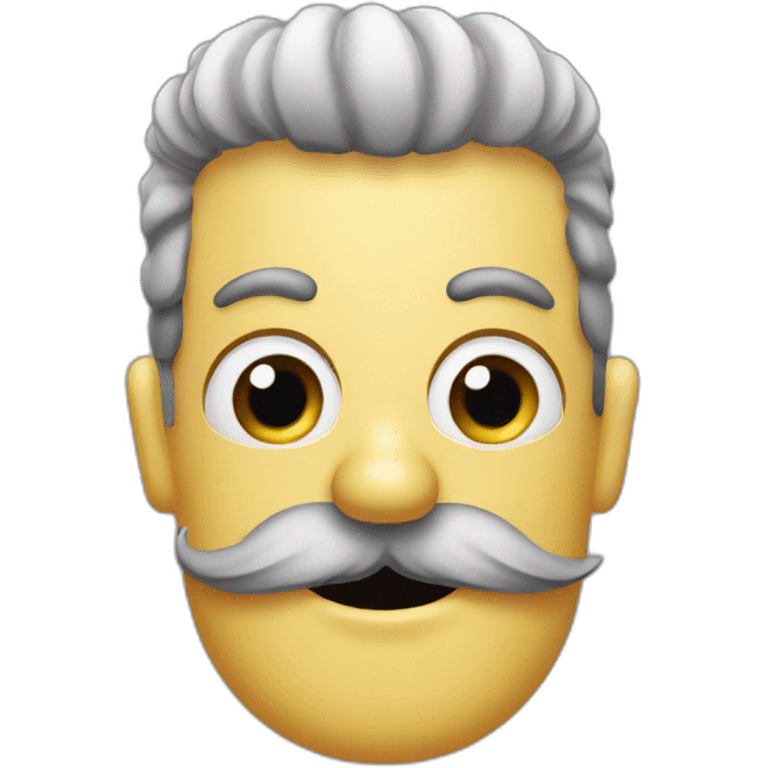 Toothbrush moustache emoji