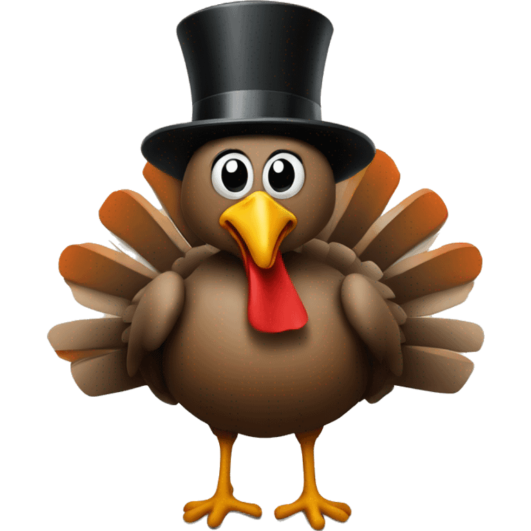 Turkey with a top hat emoji