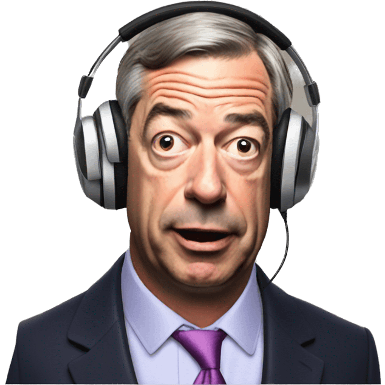 Nigel Farage listening to music  emoji