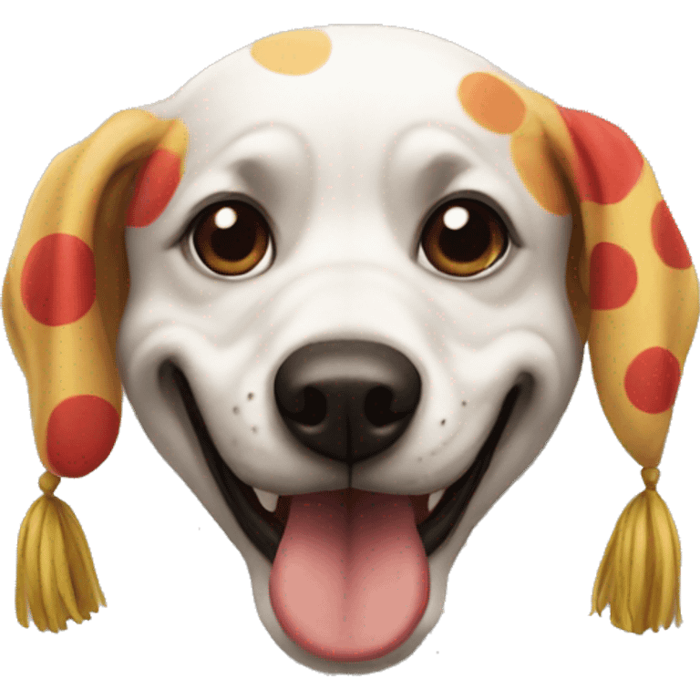 clown dog emoji