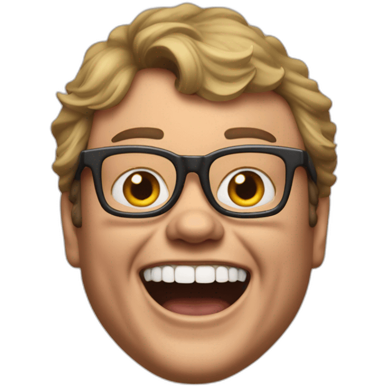 Allan Carr with giant bucked front teeth emoji