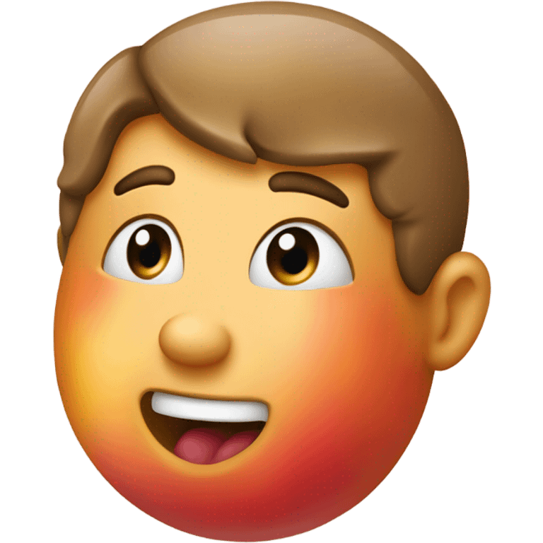 Drooling over peach emoji