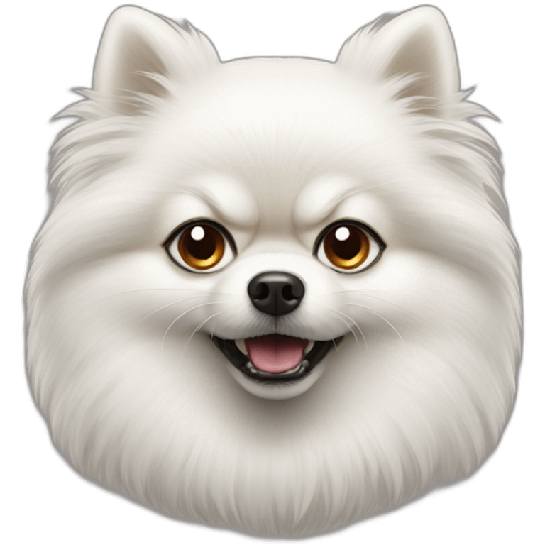 white pomeranian angry emoji