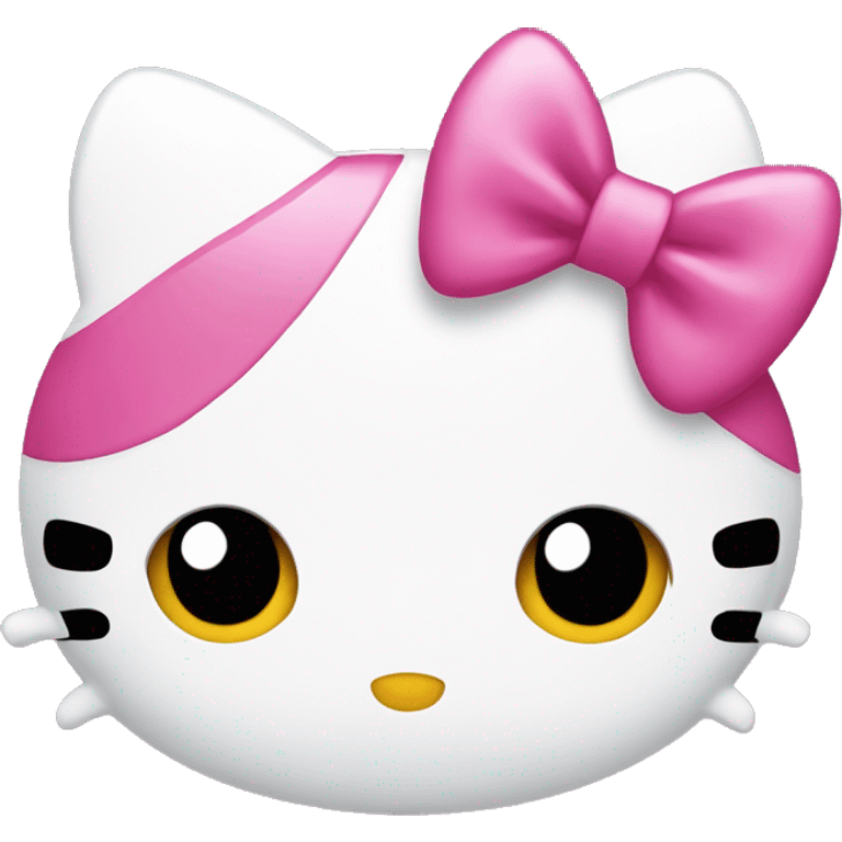 Hello kitty with pink bow  emoji