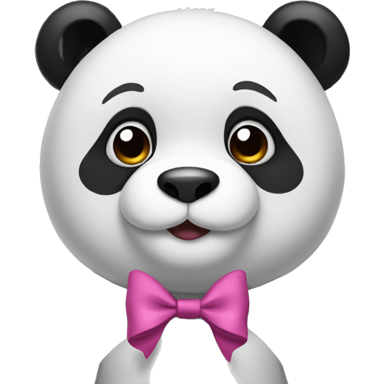 Panda with bow on the head emoji