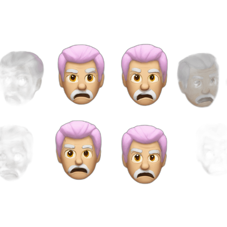 angry grandpa with pink hair emoji