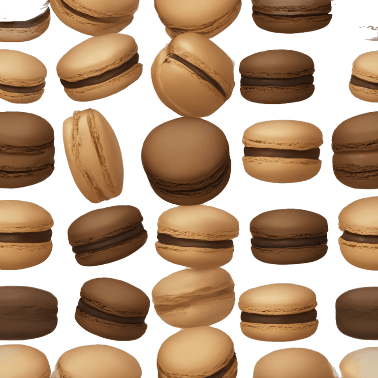 Light Brown and dark brown macaroon emoji