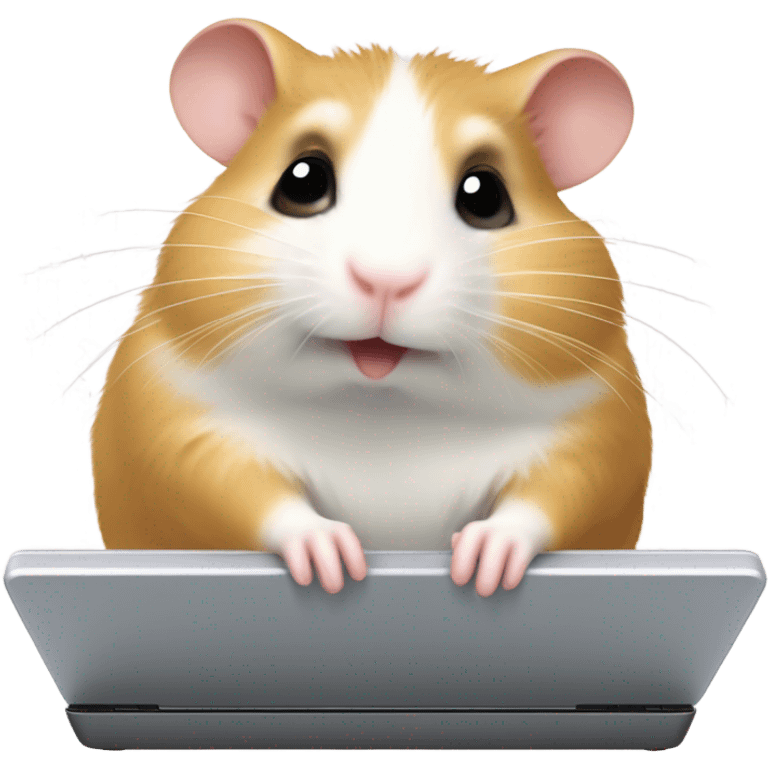 Female Hamster typing on computer  emoji