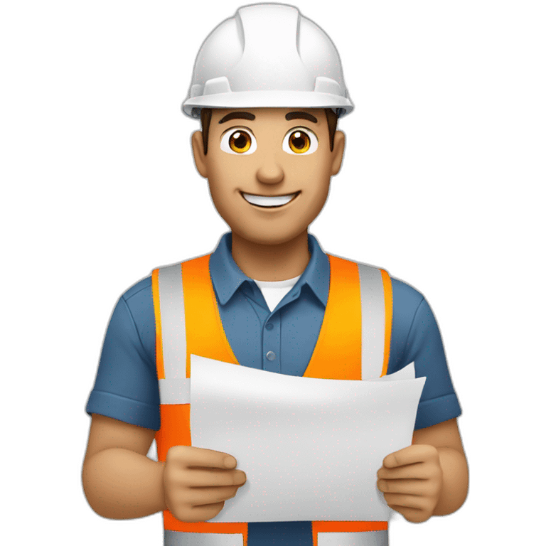  Civil engineer holding a paper emoji