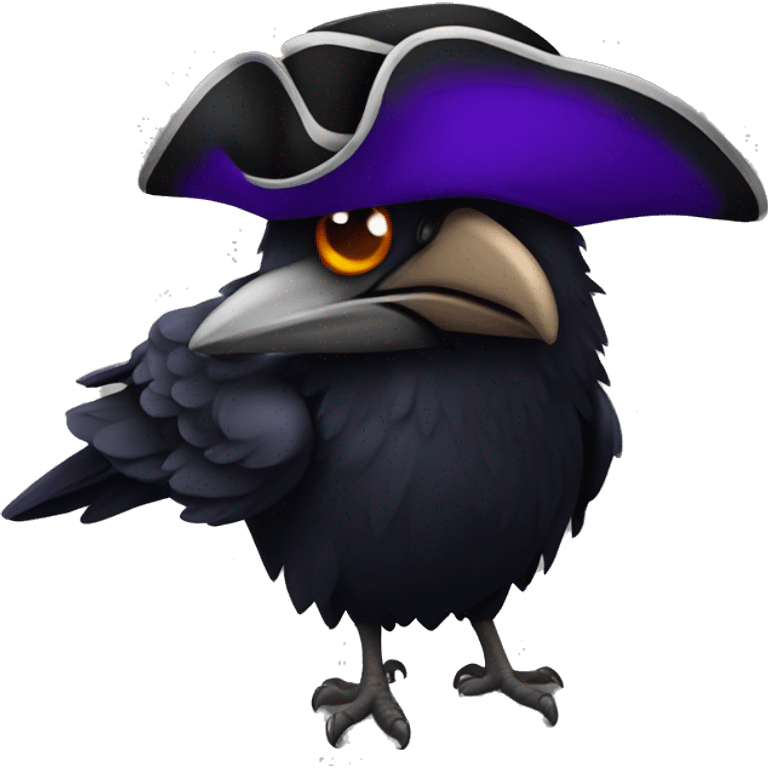 raven with pirate hat emoji