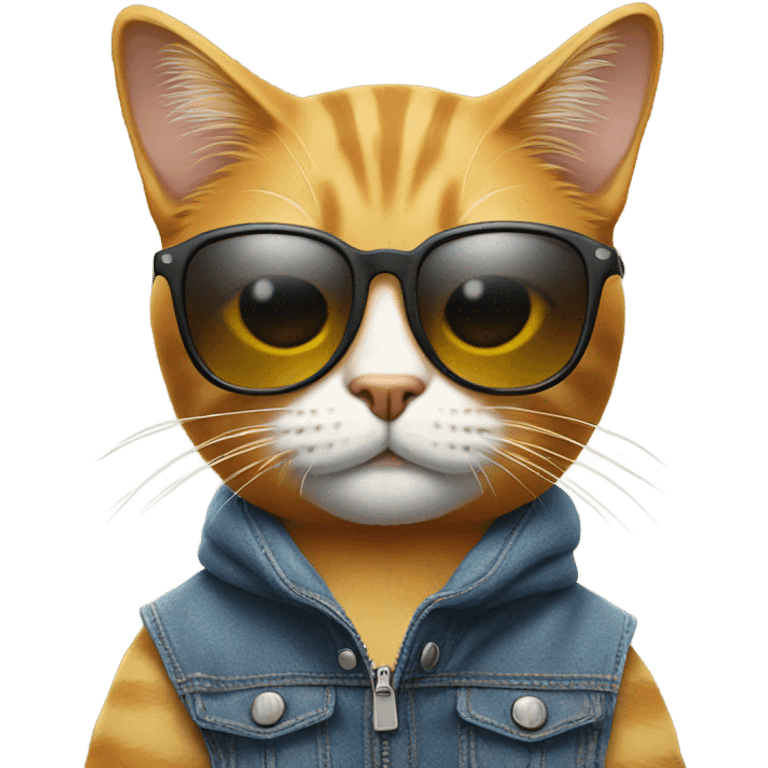 Cat with sunglasses emoji