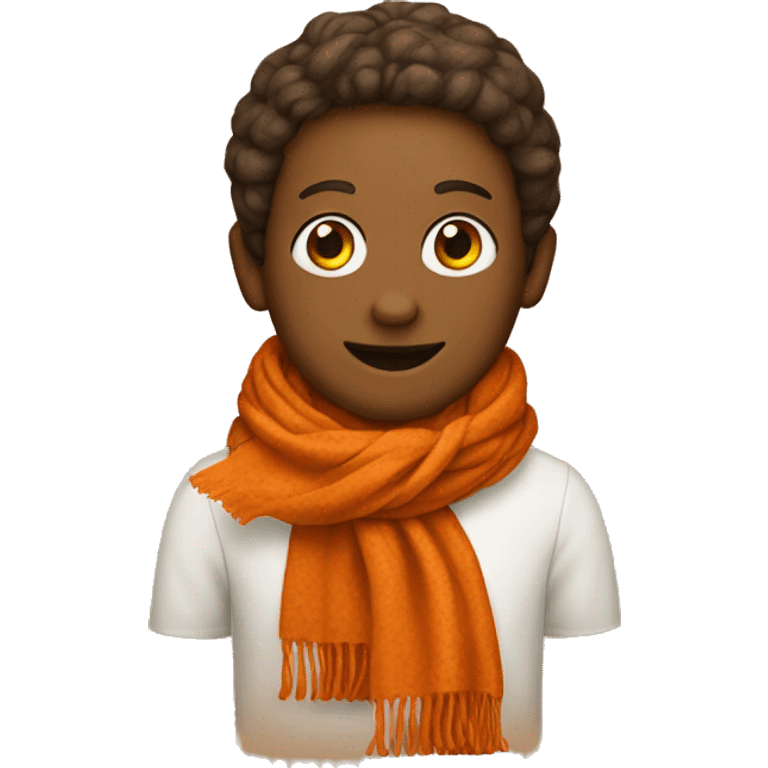 Orange and brown scarf emoji