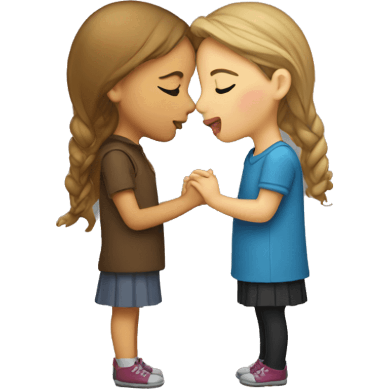 girls kissing emoji