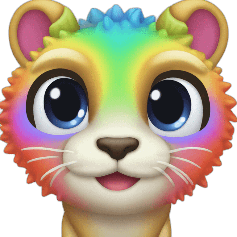 cute rainbow cameleon like ios emoji emoji