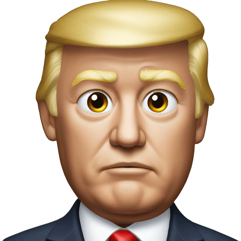 trump photorealistic serious emoji