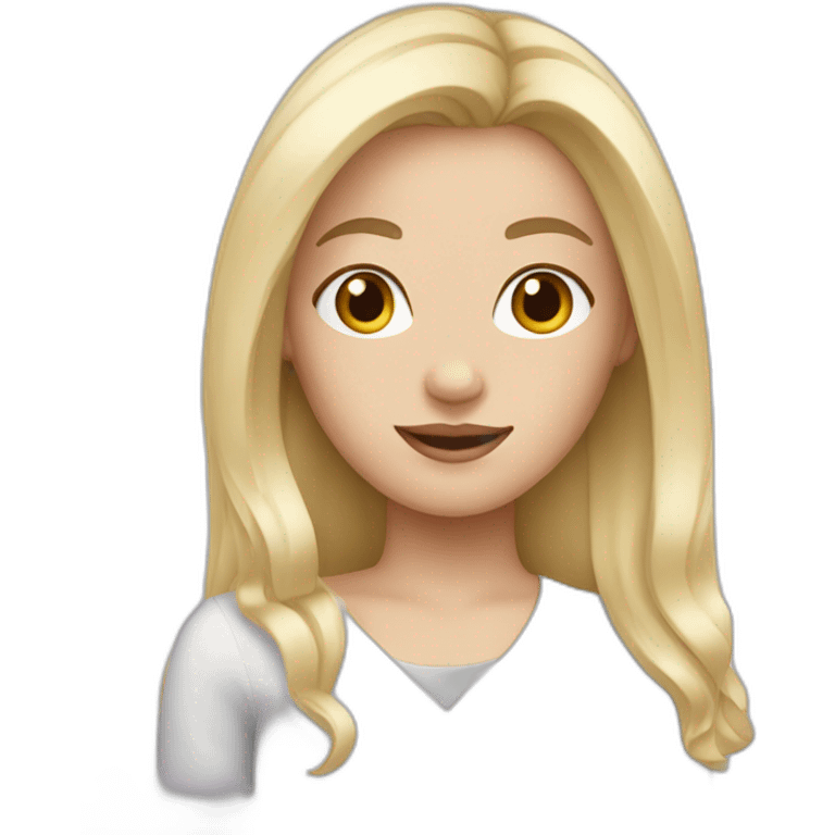 Very white blond girl emoji